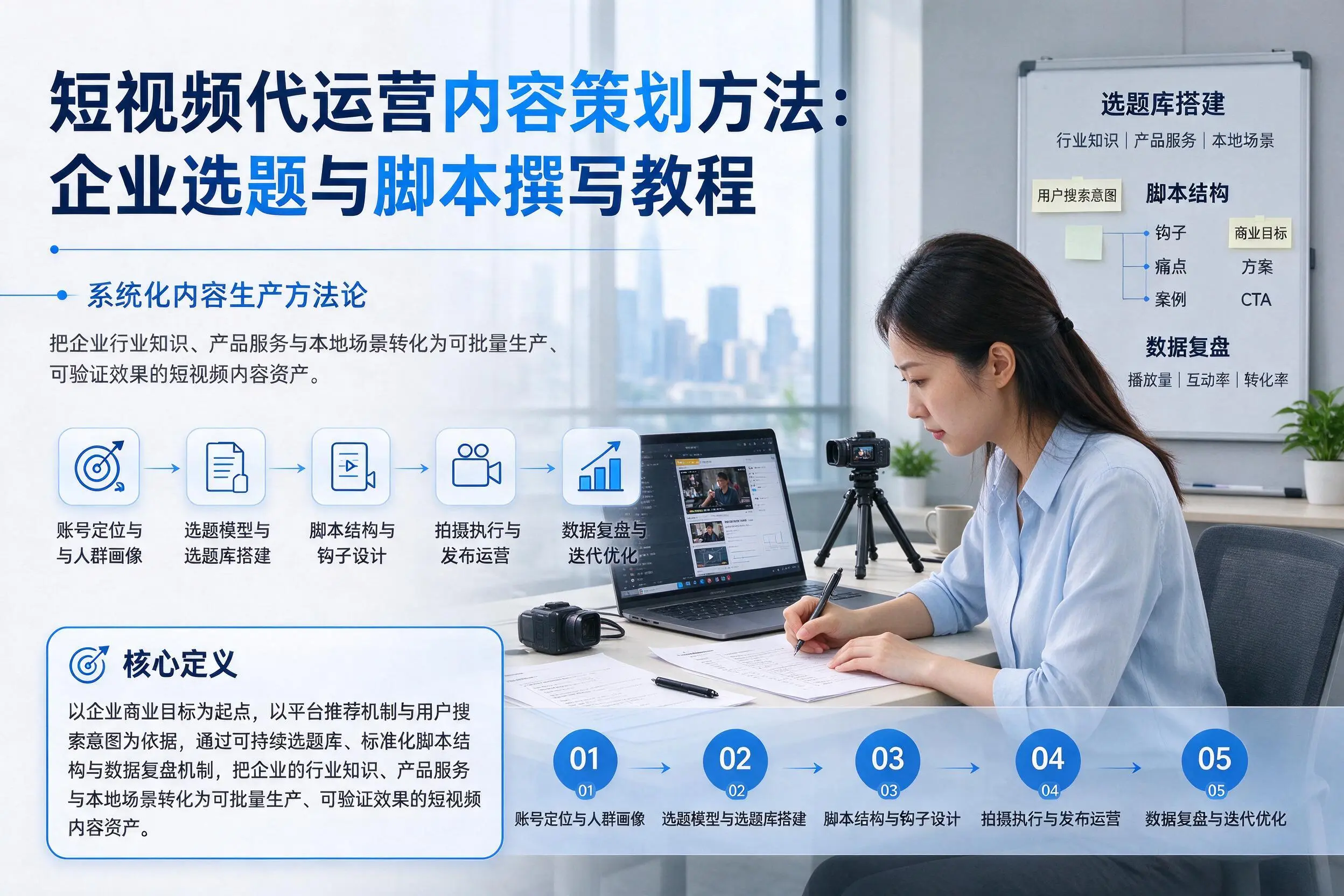 短视频代运营内容策划方法：滨州企业选题与脚本撰写教程