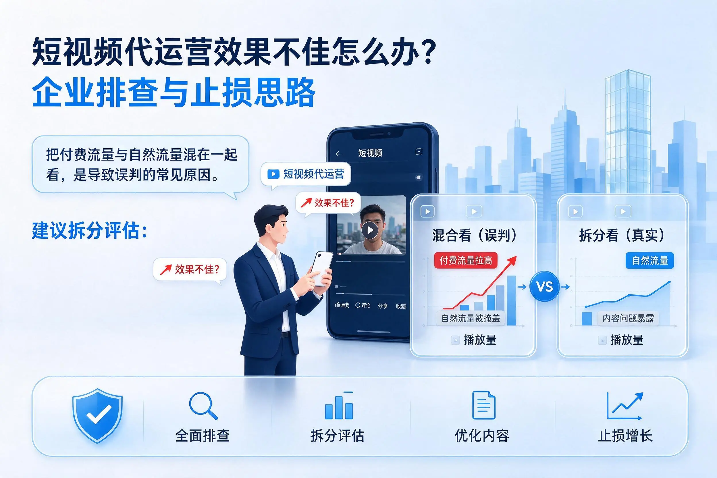 短视频代运营效果不佳怎么办？滨州企业排查与止损思路