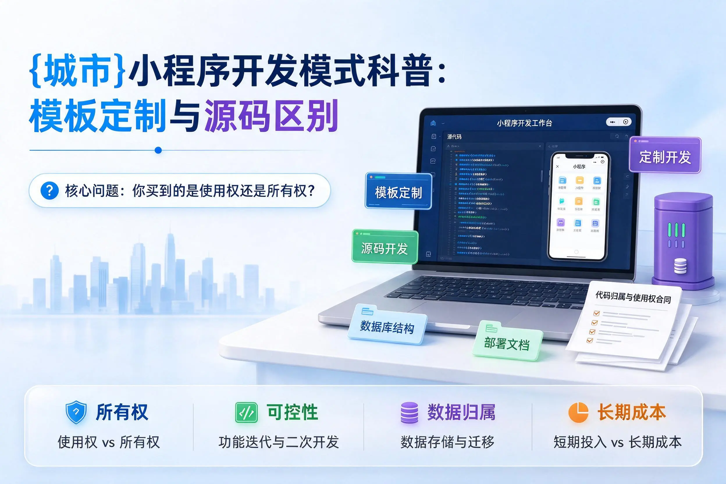 滨州小程序开发模式科普：模板定制与源码区别