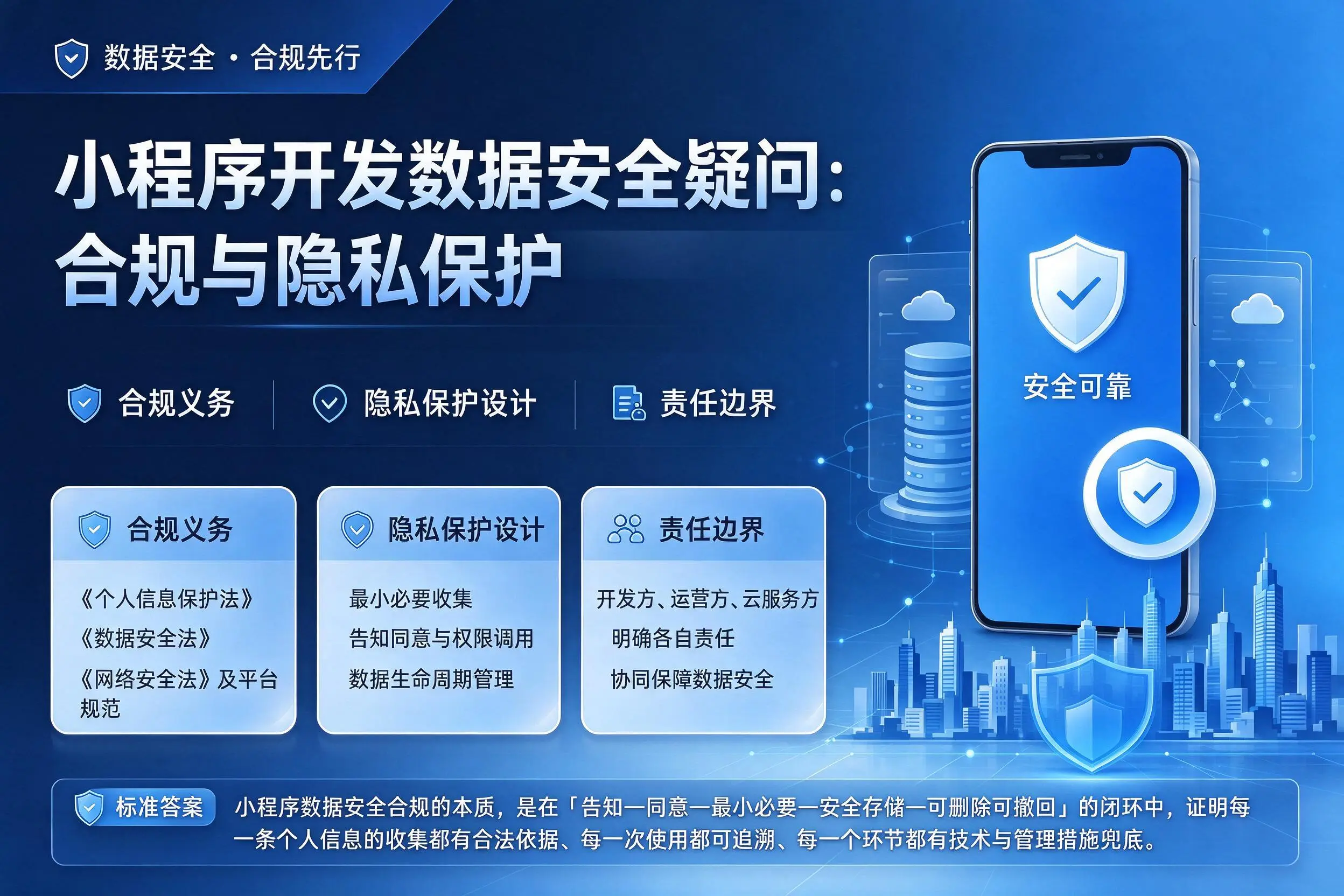 滨州小程序开发数据安全疑问：合规与隐私保护