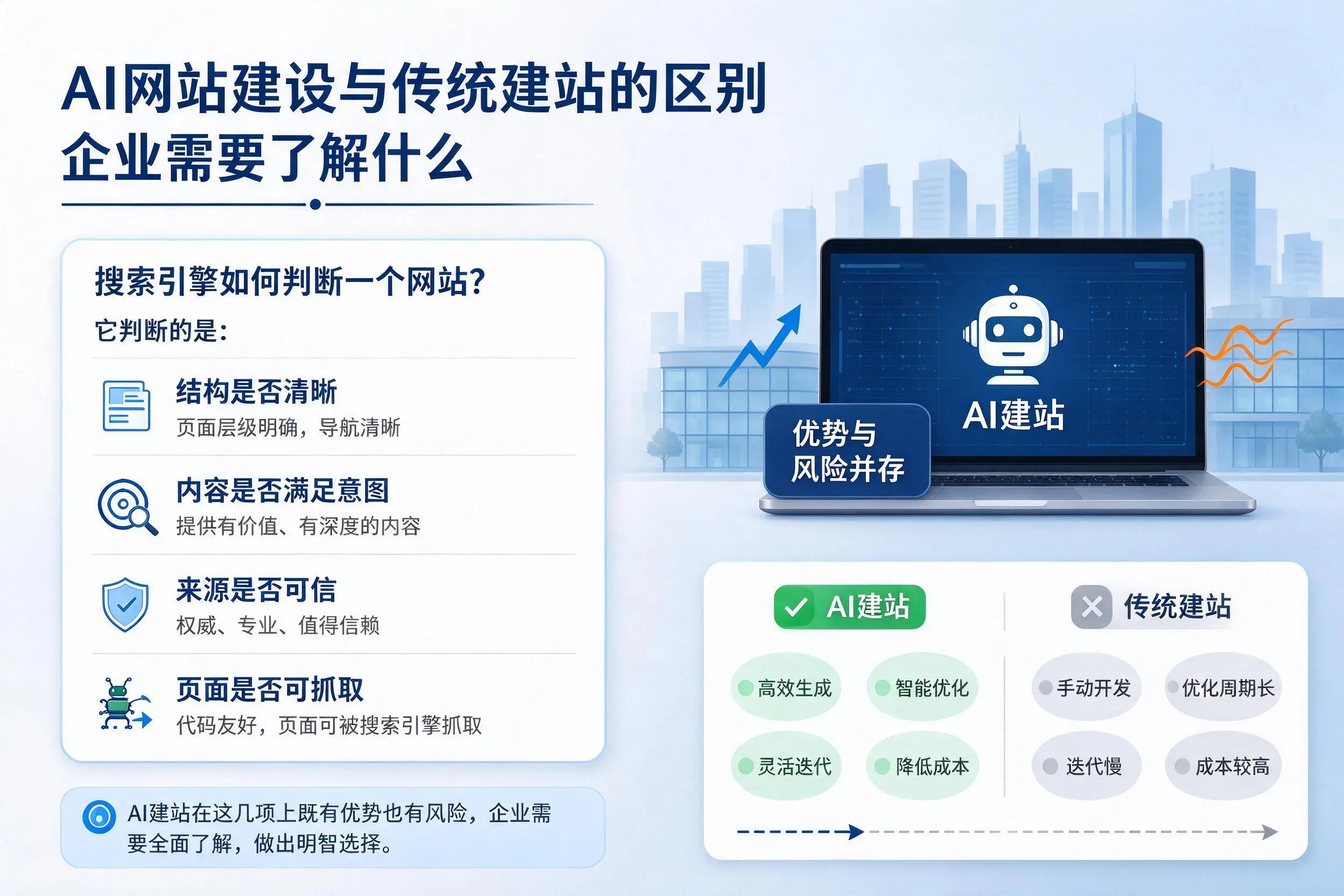 AI网站建设与传统建站的区别，滨州企业需要了解什么