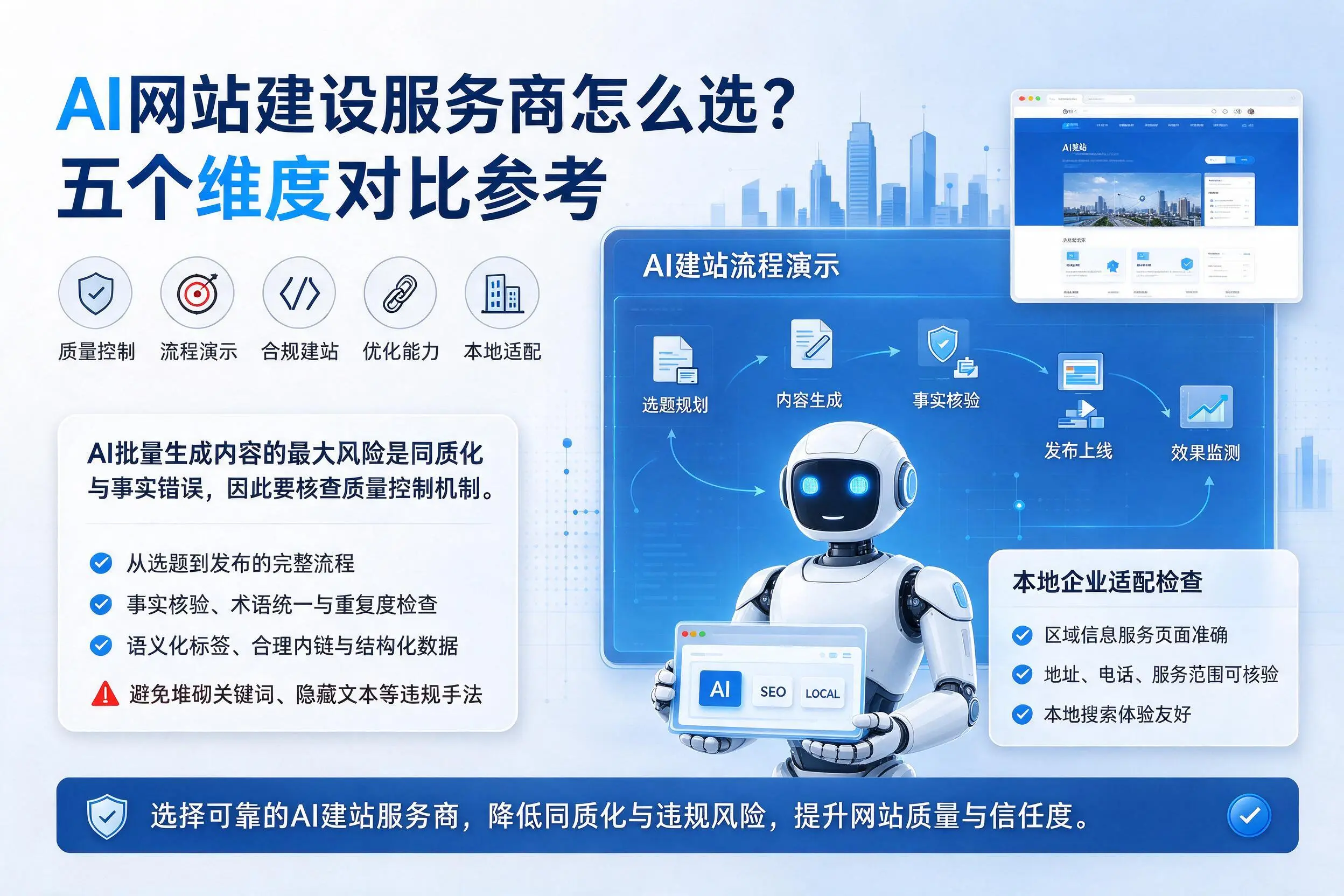 滨州AI网站建设服务商怎么选？五个维度对比参考