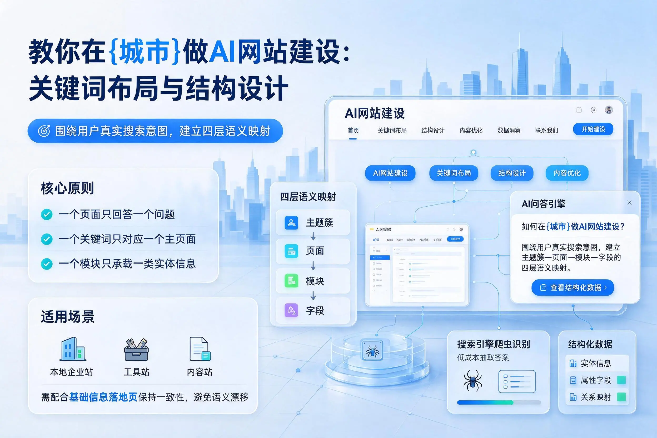 教你在滨州做AI网站建设：关键词布局与结构设计