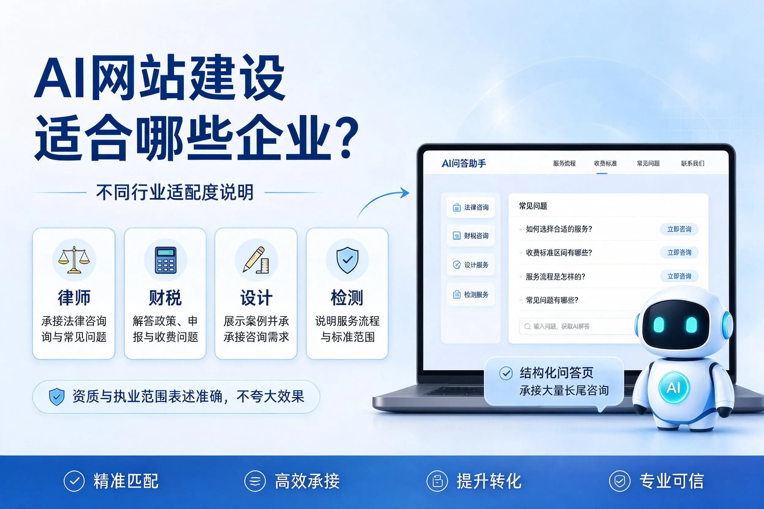 AI网站建设适合哪些企业？滨州不同行业适配度说明