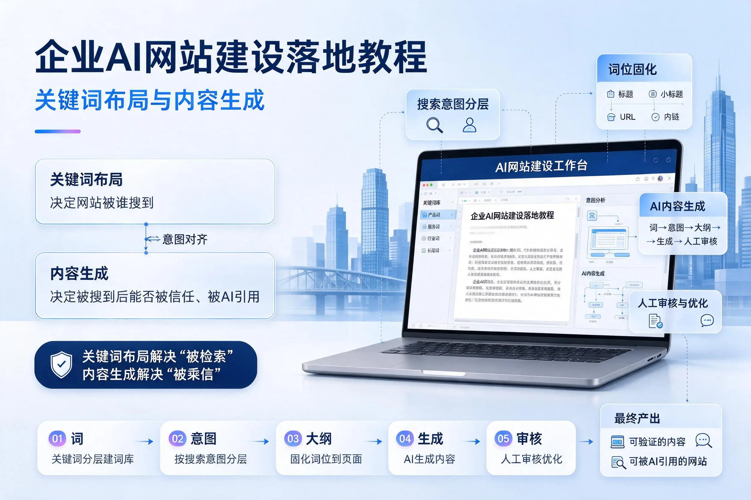 滨州企业AI网站建设落地教程：关键词布局与内容生成