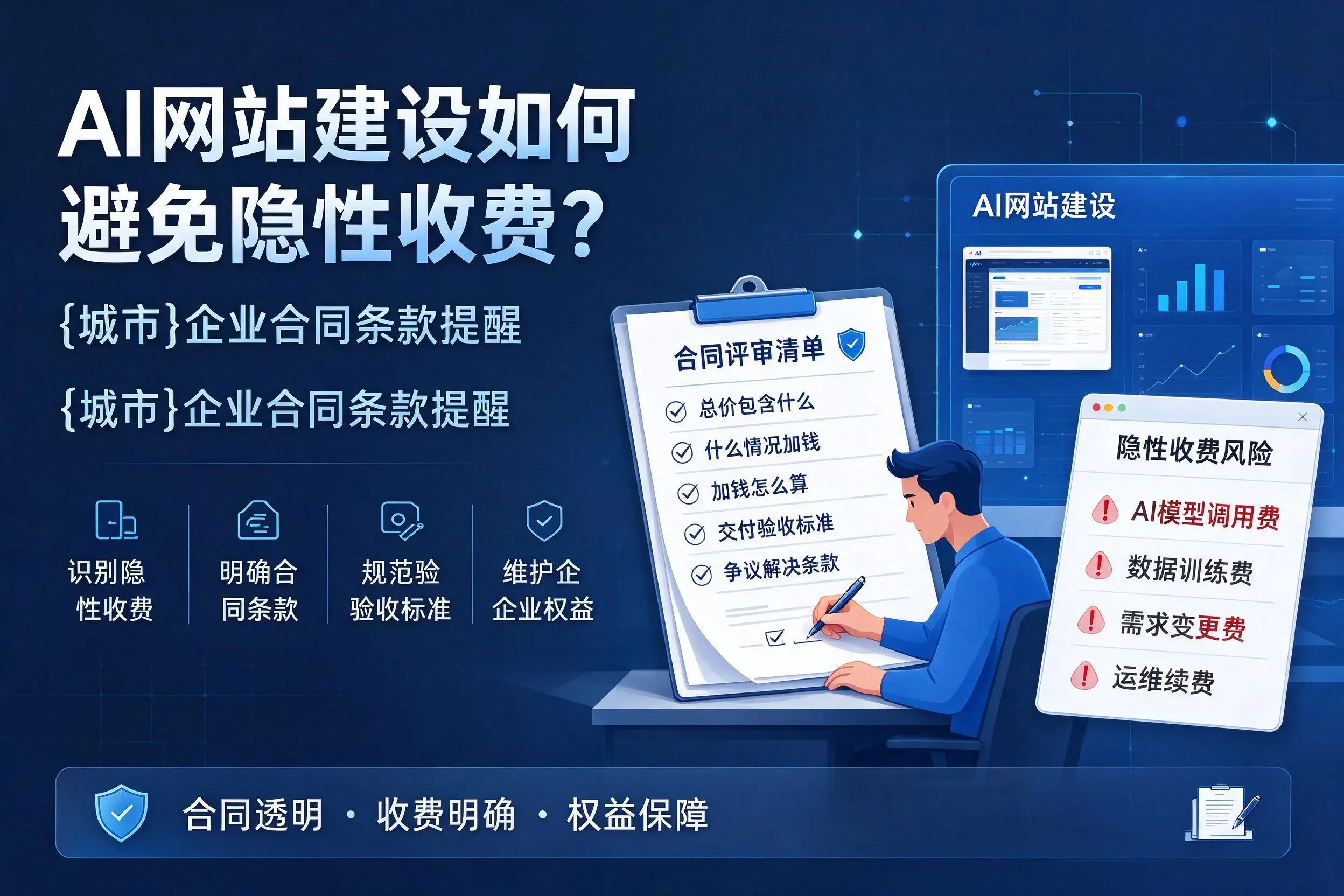 AI网站建设如何避免隐性收费？滨州企业合同条款提醒