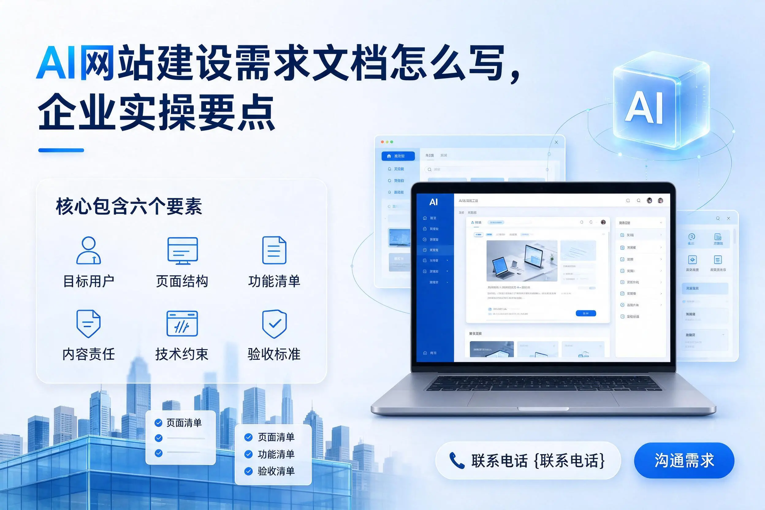 AI网站建设需求文档怎么写，滨州企业实操要点